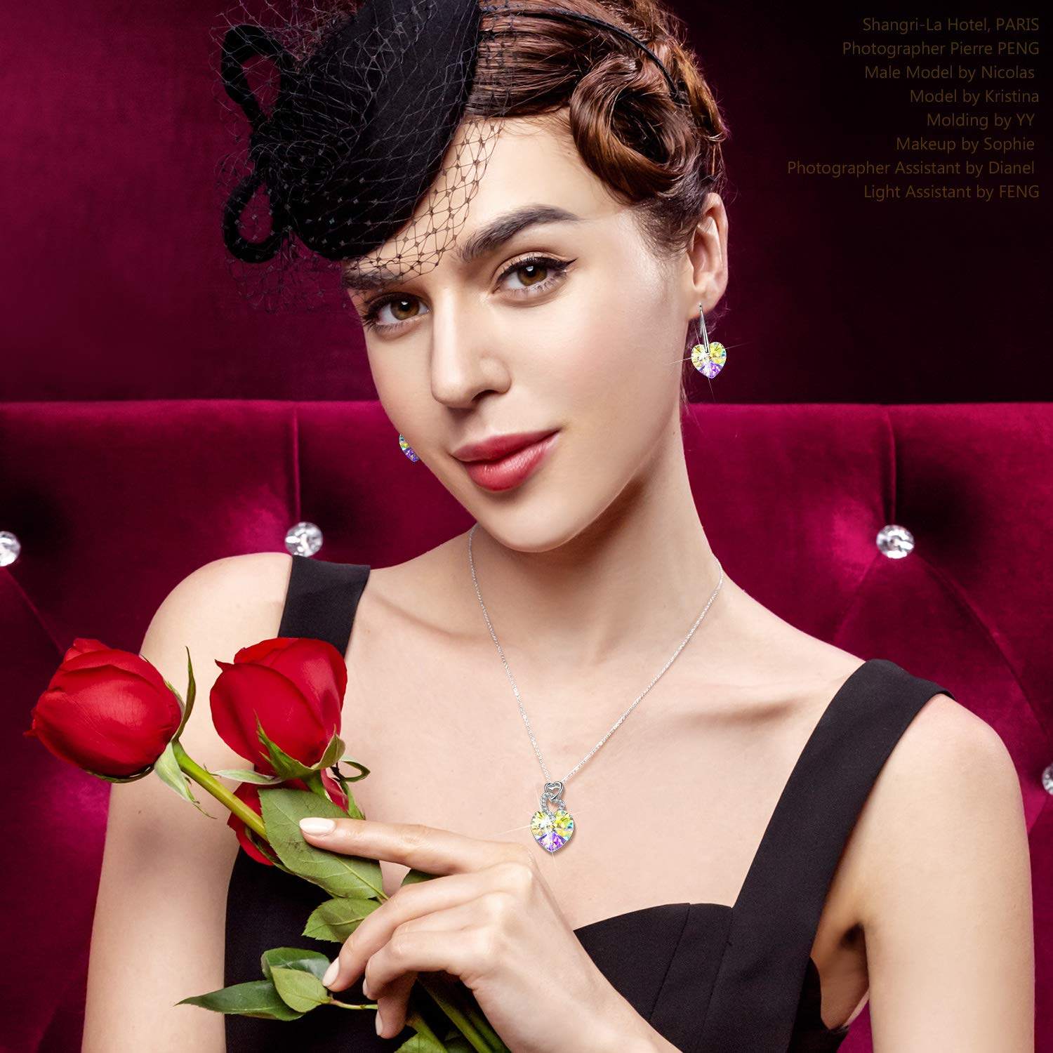 Kate Lynn Butterfly Crystal Pendant Necklace for Women - Austrian Crystals, Elegant Jewelry Gift for Wife, Girlfriend, Mum - Perfect for Valentine's Day, Mother's Day, Christmas, Anniversary & Birthday Celebrations, Office Wear & Evening Events