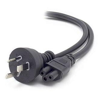 Alogic Cloverleaf Power Lead 2m (C5) - Premium 3-Prong Power Cable for Home & Office Electronics - Perfect for Laptops, Monitors & Printers