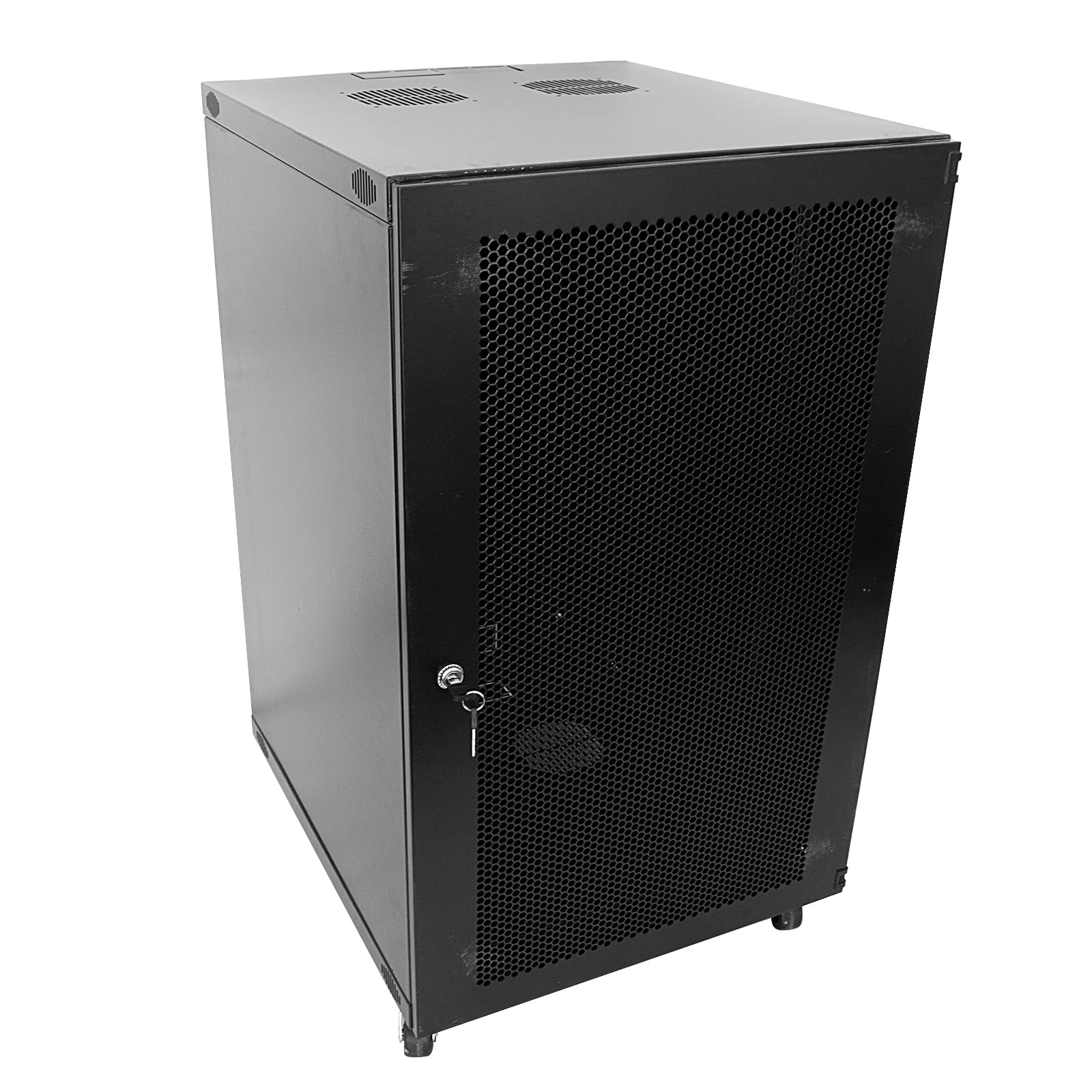 18U Wall Mount Server Rack Cabinet - Network Equipment Enclosure with Lockable Glass Door for Data Centers, Home Offices & IT Closets | Durable Metal Frame for Secure Server Storage