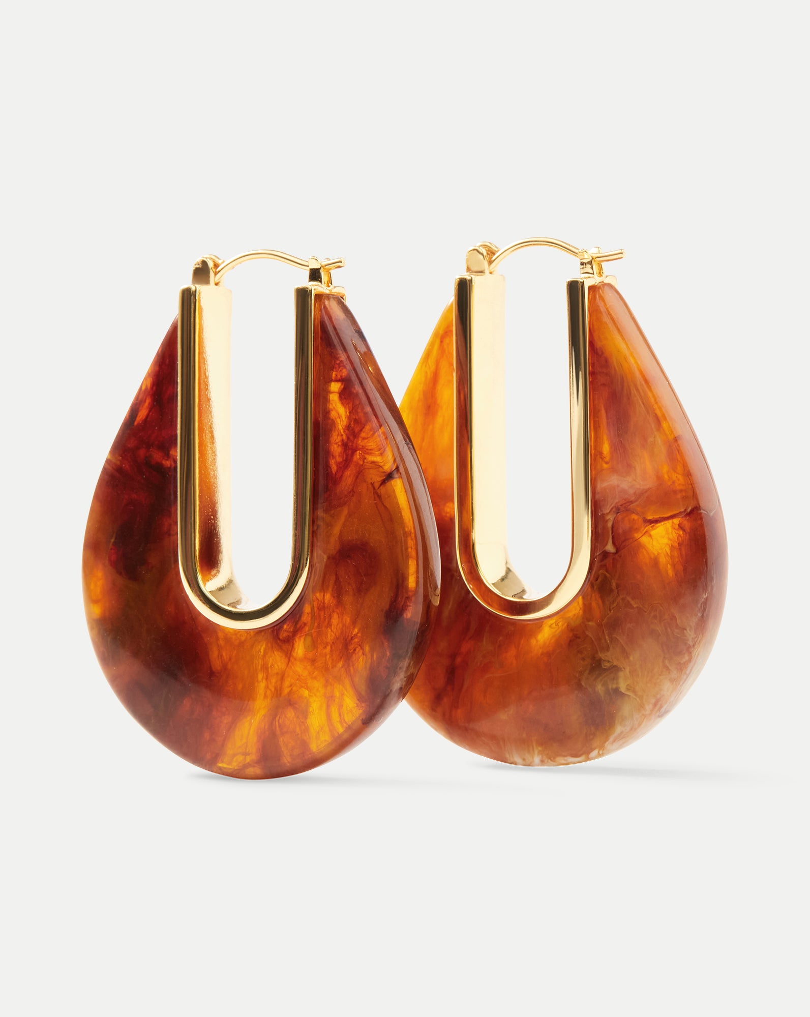 Handmade Resin Drop Hoop Earrings for Women - Lightweight Dangle Boho Chic Jewelry - Perfect for Parties, Weddings & Everyday Wear