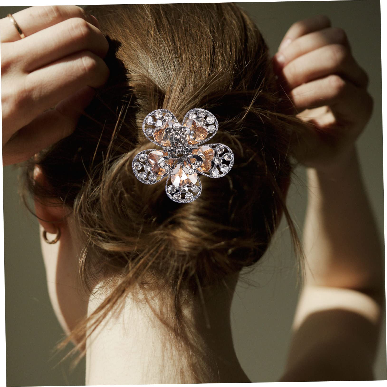 Vintage Rhinestone Flower Hair Clips for Women - Party & Wedding Accessories