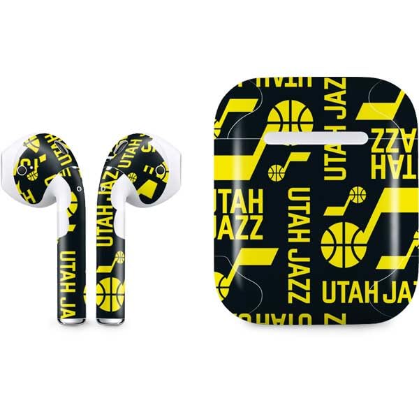 Officially Licensed NBA Utah Jazz Blast Skin Decal for Apple AirPods - Protective Vinyl Sticker Cover - Perfect for Sports Fans & Music Lovers