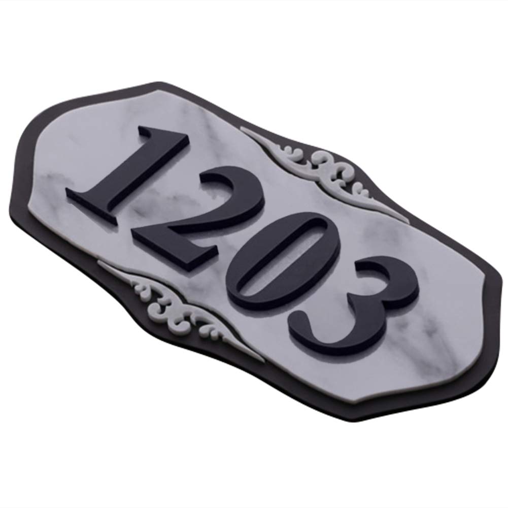 Custom Personalized House Number Door Sign - Self-Adhesive Home Address Plaque for House, Apartment, Office & Mailbox | Weatherproof Decorative Numbers for Front Door, Garden & Hotel Entrance