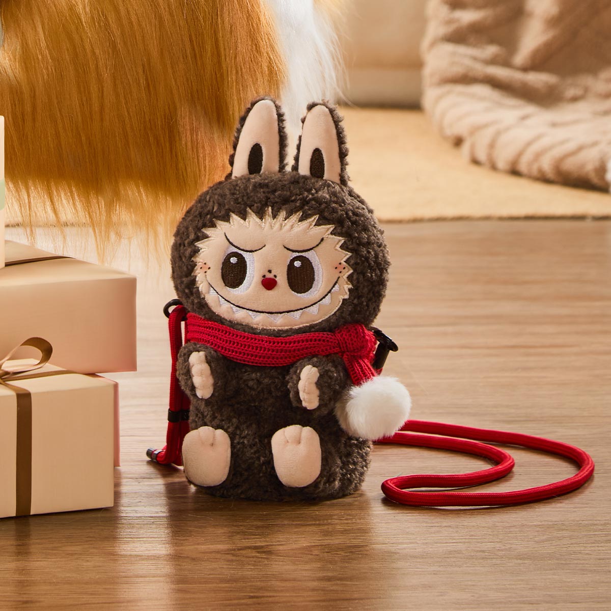 POP MART THE MONSTERS Classic Series Plush Doll Shoulder Bag - Cute Kawaii Stuffed Animal Backpack for Girls & Women | Perfect for School, Travel, Cosplay and Anime Conventions