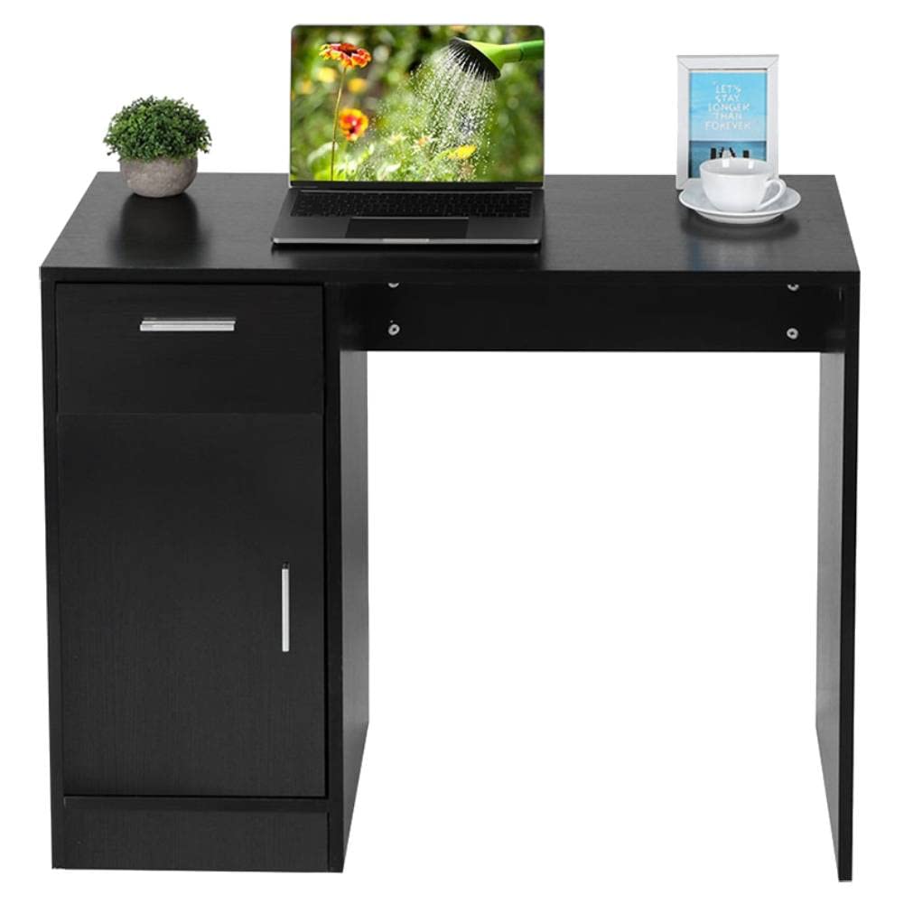 Modern Simple Style Computer Desk with Drawer & Door - 35.4