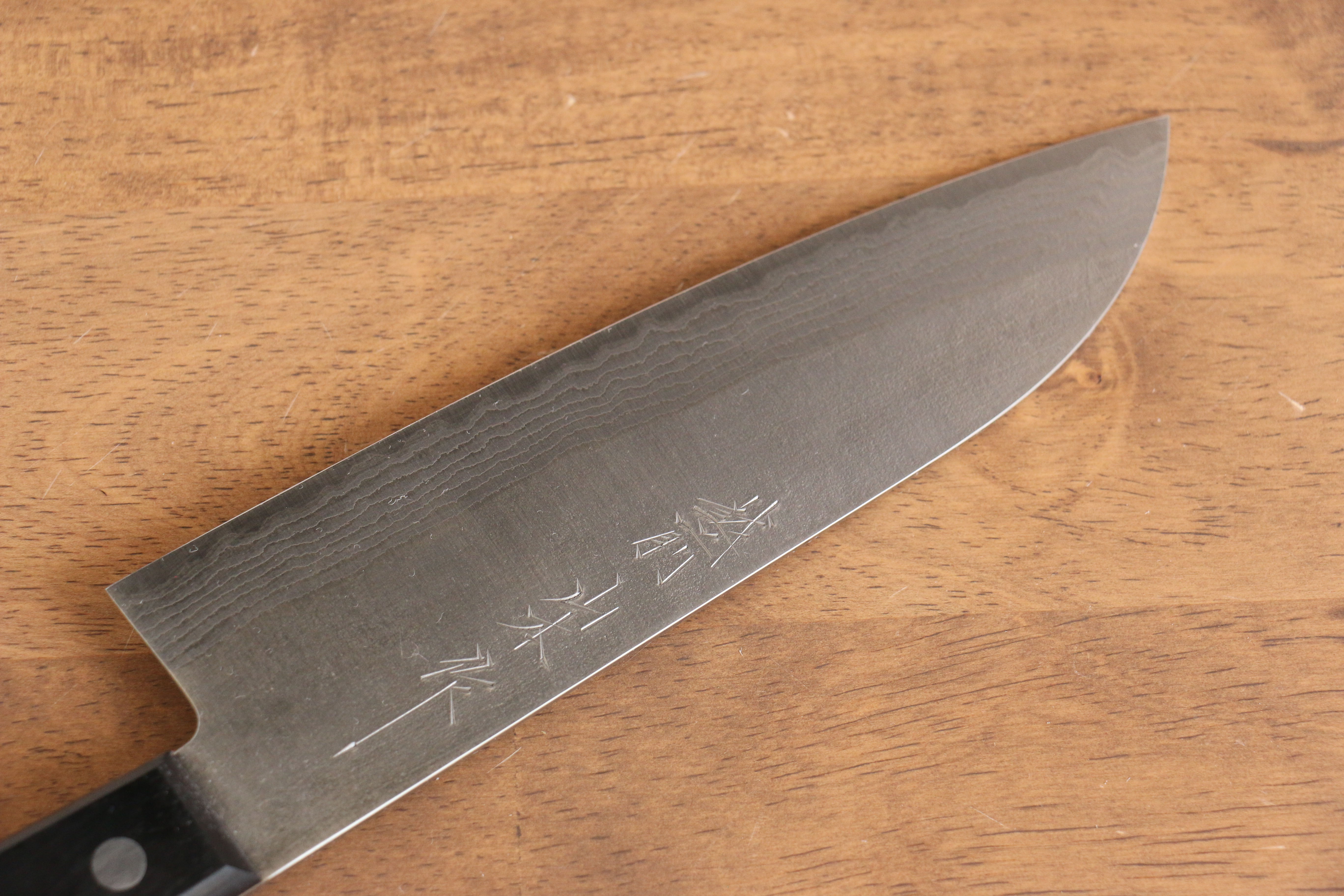 Nao Yamamoto SRS13 Nashiji Damascus Santoku Knife 170mm - Black Pakkawood Handle - Premium Japanese Kitchen Knife for Slicing, Dicing, and Chopping Vegetables, Meat, and Fish