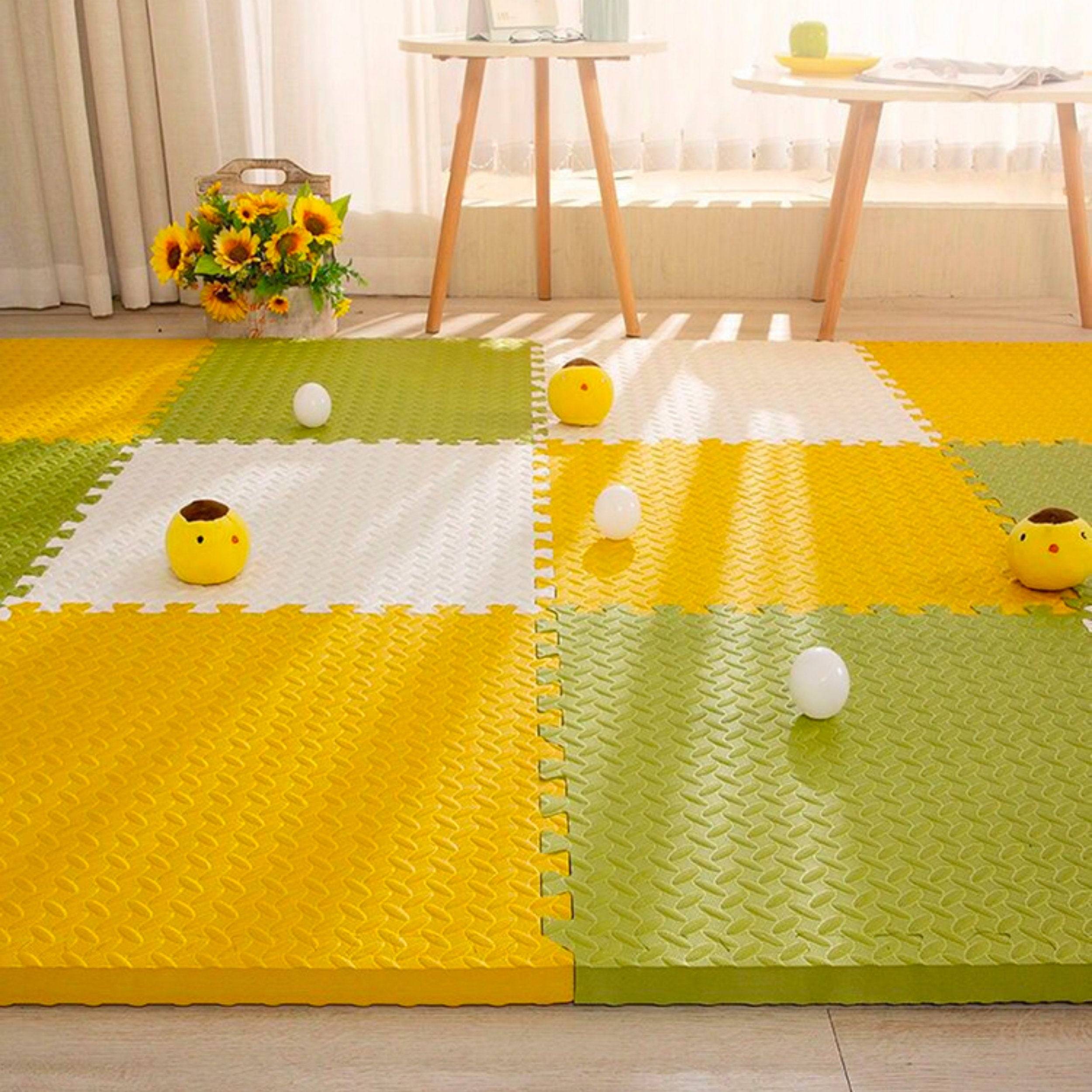 Non-Toxic Kids Foam Play Mat - Extra Thick Baby Crawling & Tummy Time Activity Mat for Infants - Soft Floor Tiles for Nursery, Daycare & Playroom (36