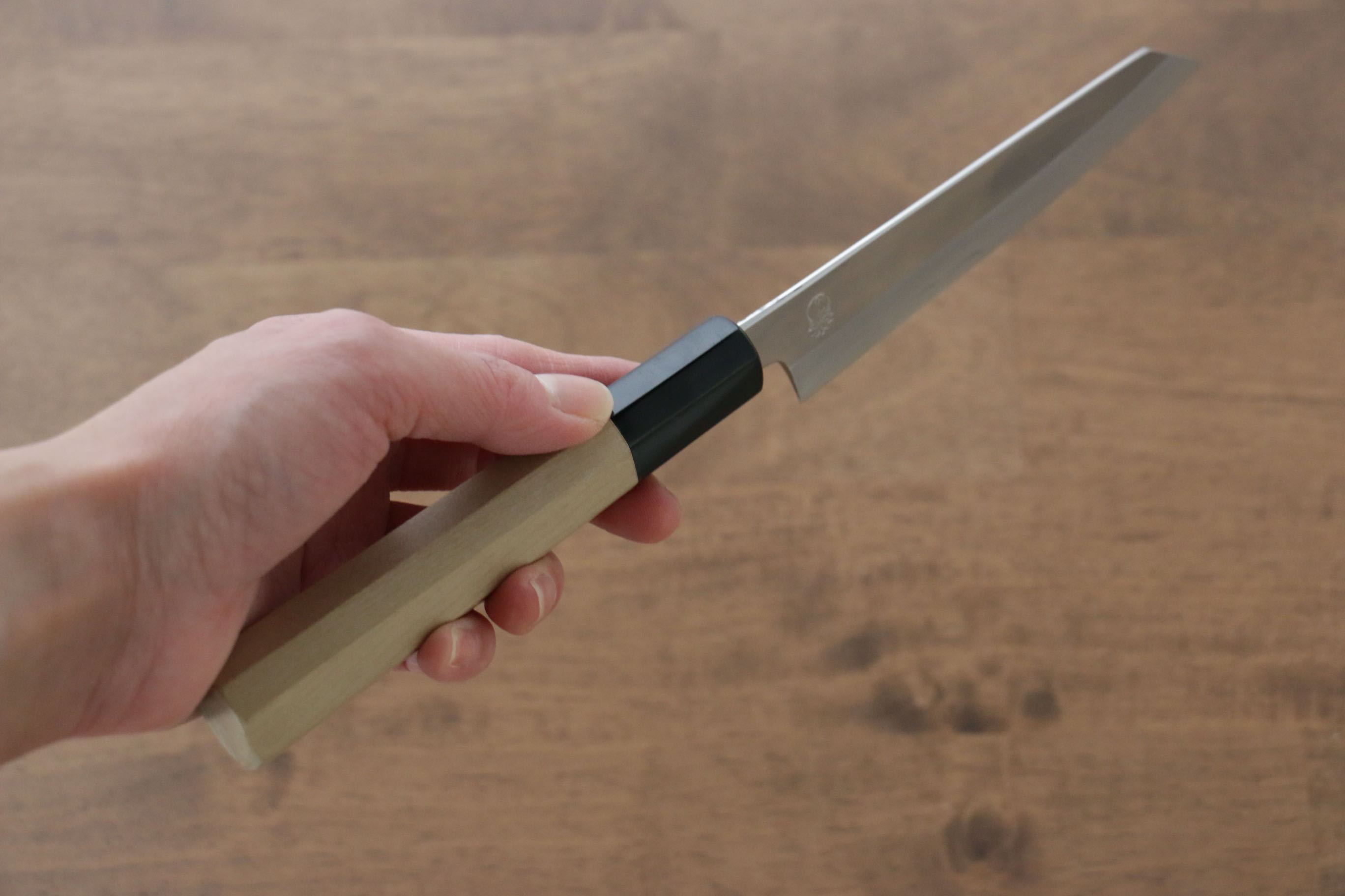 Choyo 135mm Silver Steel No.3 Petty Utility Knife with Mirrored Finish & Magnolia Wood Handle - Perfect for Slicing, Peeling, and Precision Kitchen Tasks