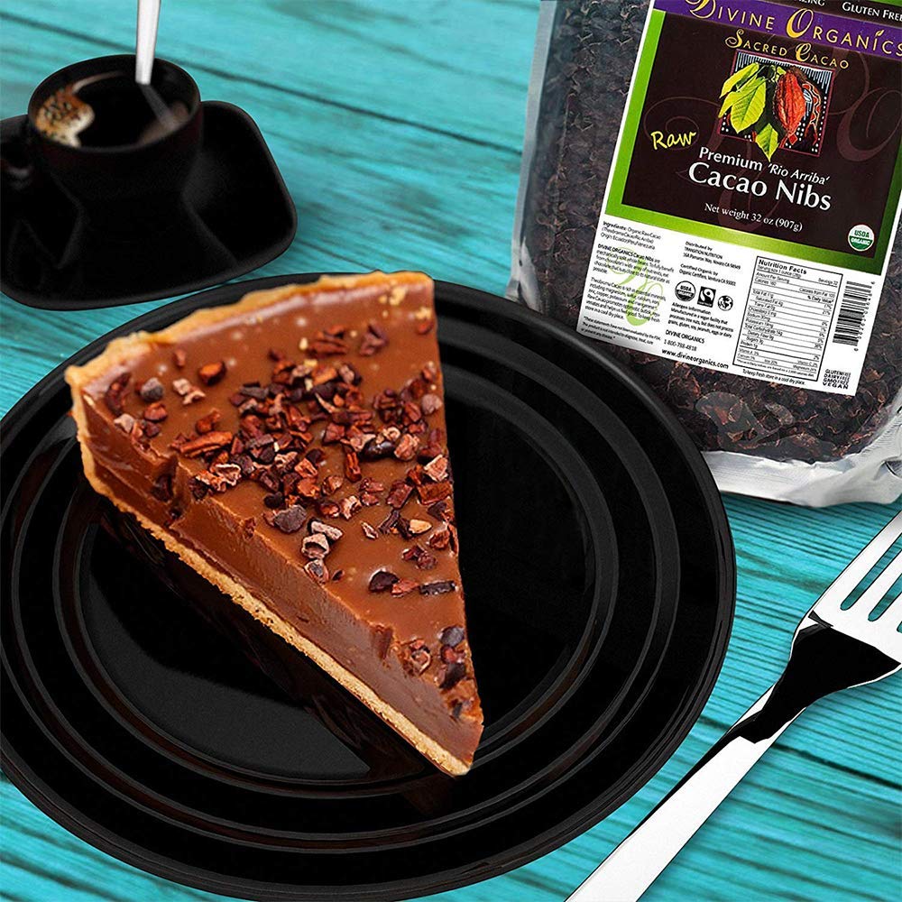 Divine Organics Raw Organic Cacao Nibs - USDA Certified, Premium Rio Arriba Origin - Rich in Magnesium & Antioxidants - Perfect for Smoothies, Baking, Healthy Snacks, Salads & Trail Mixes - Great Chocolate Chips Alternative (32oz Bulk Pack) - Ideal for Home Cooking, Vegan Recipes & Energy Boosting Snacks