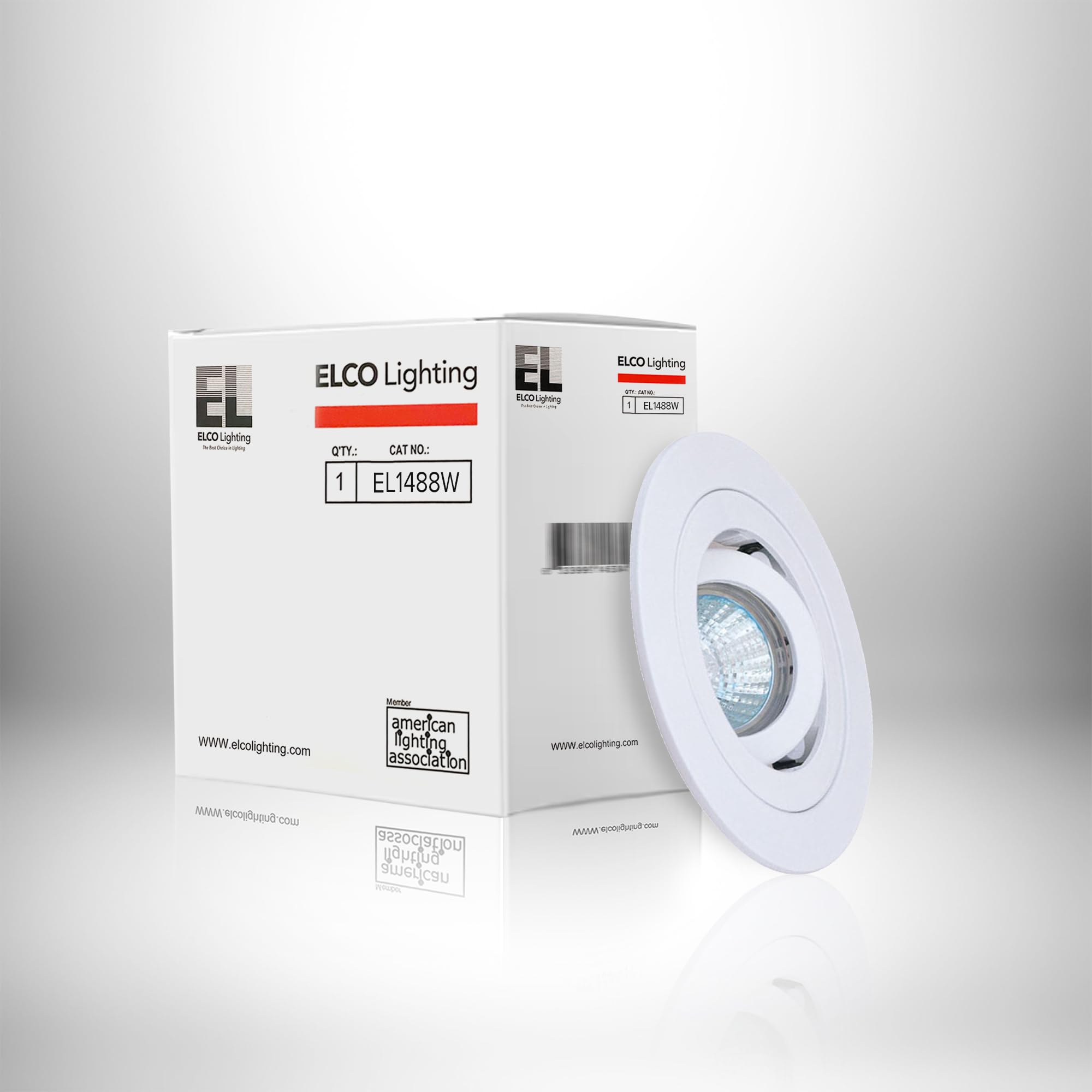 ELCO Lighting EL1488W 4 Inch HID Adjustable Spot Light Fixture - White for Indoor/Outdoor Commercial & Residential Lighting - Perfect for Accent Lighting, Landscape Illumination and Architectural Highlights