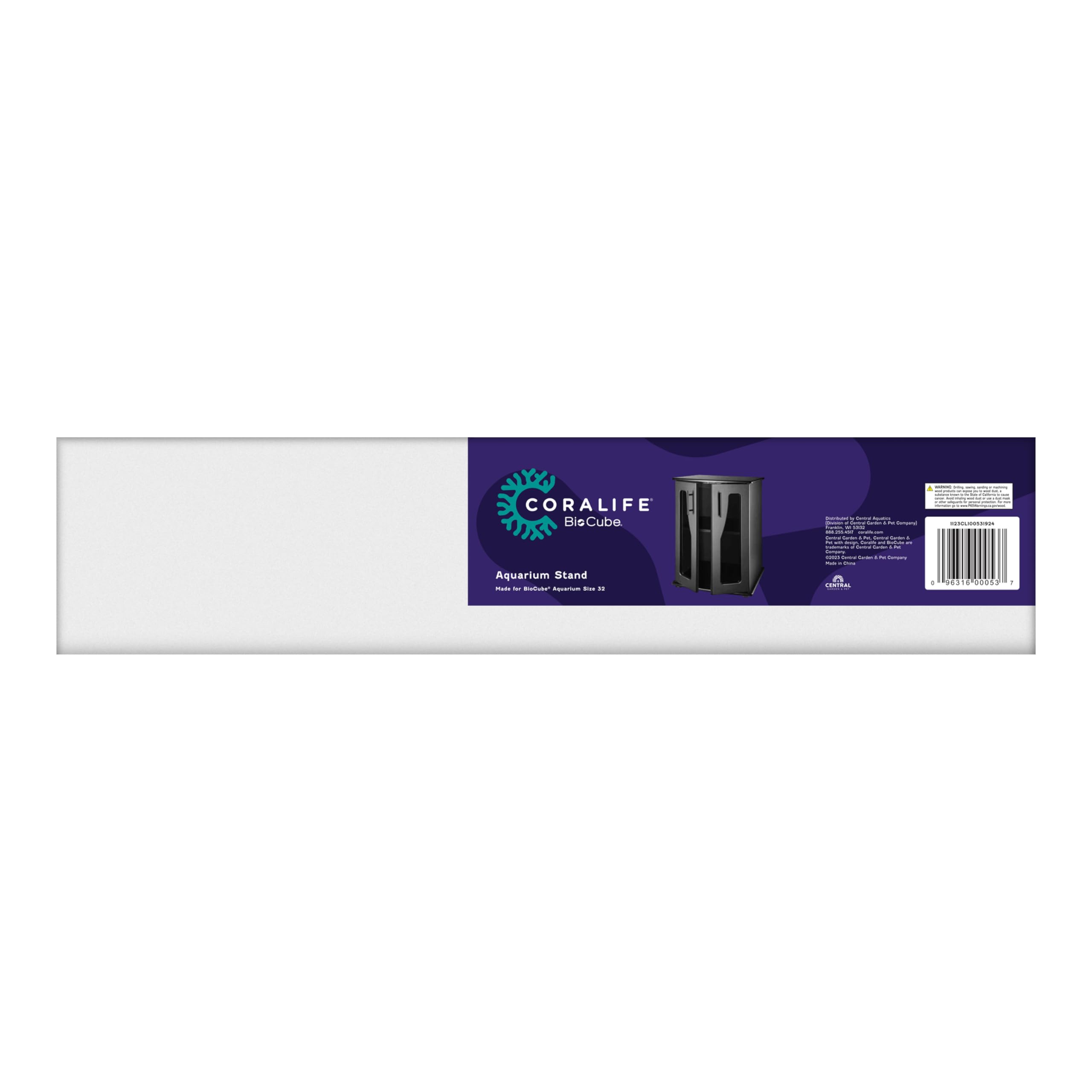 Coralife BioCube 32 Gallon Aquarium Fish Tank with Wood Stand - Perfect for Home, Office & Saltwater Marine Fish Habitat