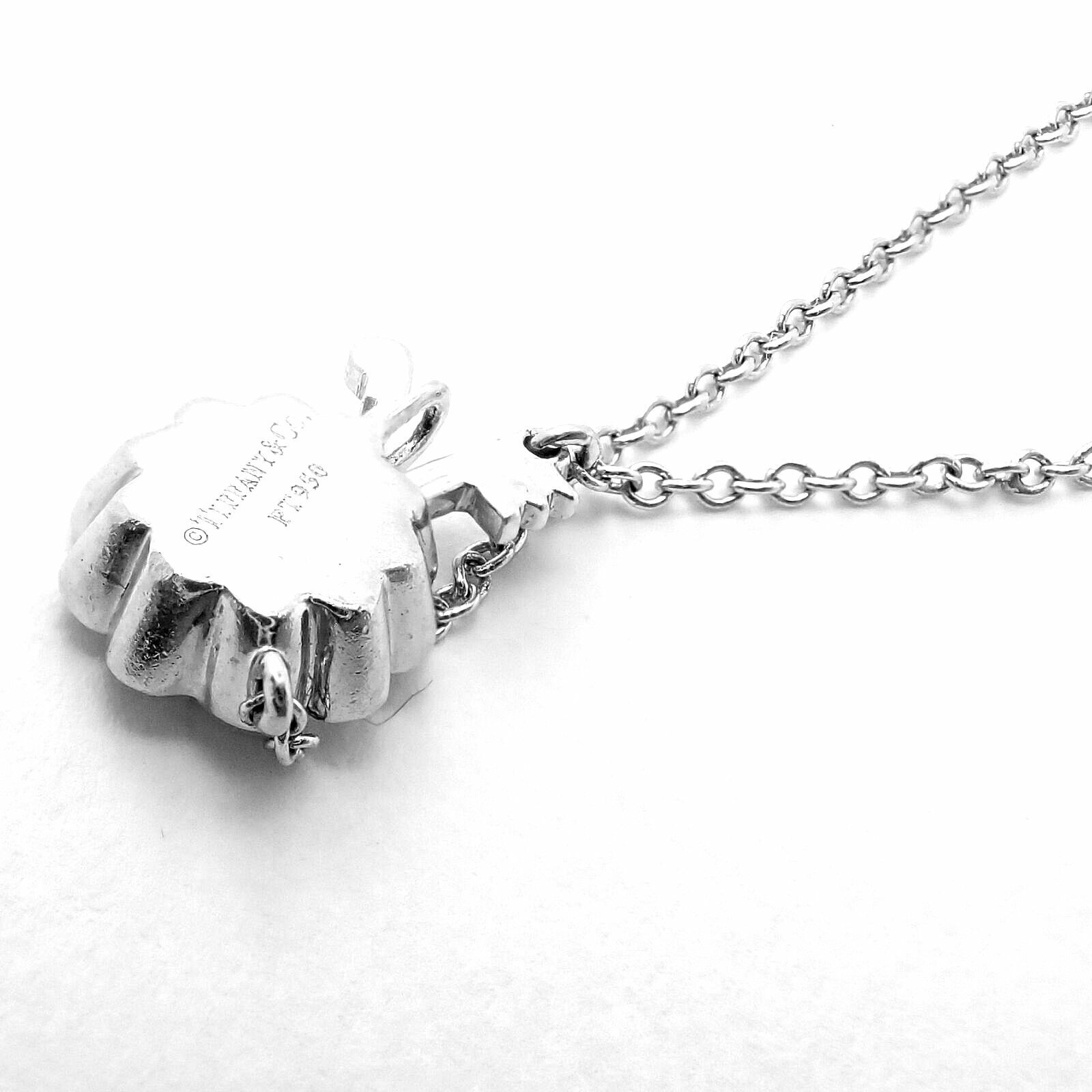 Authentic Tiffany & Co Platinum Diamond Large Daisy Flower Pendant Necklace for Women - Elegant Daisy Flower Jewelry Gift for Anniversary, Birthday & Special Occasions