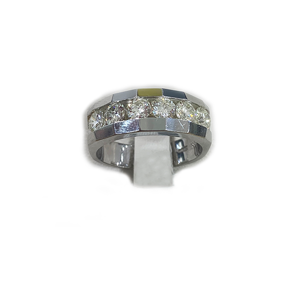 14K White Gold Men's Diamond Wedding Band Ring - Classic & Elegant for Engagement, Anniversary, or Special Occasions