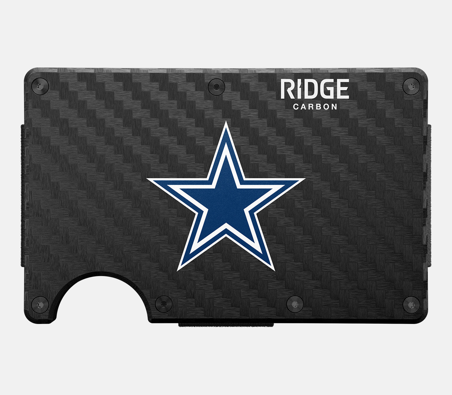 Ridge Wallet for Dallas Cowboys - Slim Carbon Fiber 3K RFID Blocking Minimalist Wallet - Perfect for Everyday Carry, Travel & Gifts