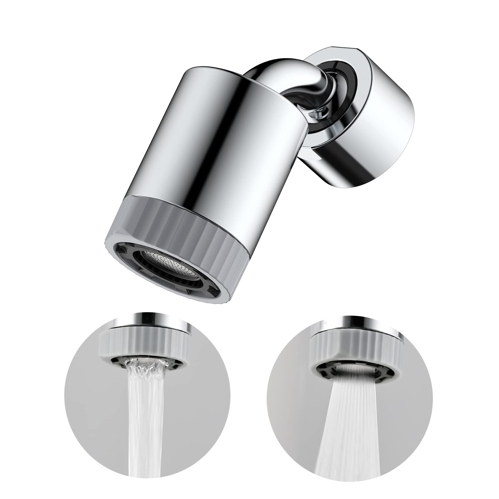720° Swivel Super Wide Angle Kitchen Faucet Aerator with 2 Water Outlet Modes - Bathroom, Washbasin & Kitchen Sink Sprayer for Efficient Cleaning and Water Conservation