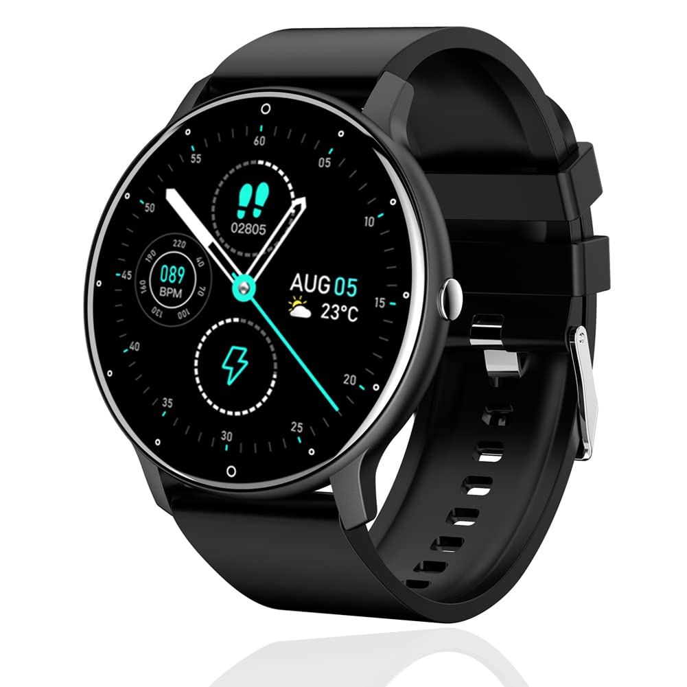 **Smart Watch for Men & Women - Fitness Tracker with IP67 Waterproof, HD Touch Screen, Heart Rate & Sleep Monitor - 24 Sports Modes, Pedometer, Stopwatch - Compatible with Android & iOS Phones - Perfect for Running, Gym & Daily Activity Tracking**