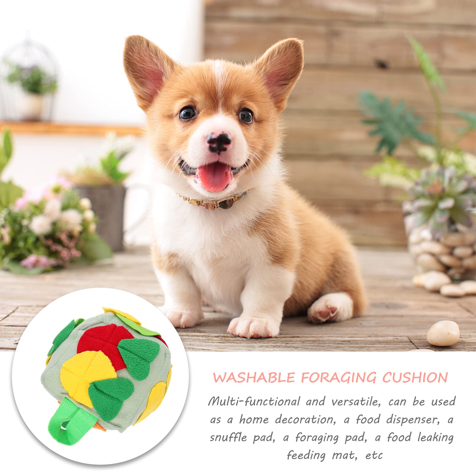 Balacoo Interactive Dog Chew Toy - Missing Food Ball Teething & Foraging Toy for Boredom Relief, Treat Dispenser & Snuffle Mat - Plush Chew Toys for Small Medium Large Dogs - Perfect for Indoor Play, Training & Mental Stimulation