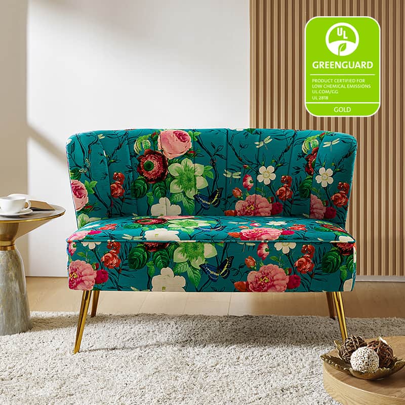 Coraline Upholstered Loveseat Sofa - Modern Small Couch for Living Room, Apartment & Office - Comfortable 2-Seater with Soft Fabric