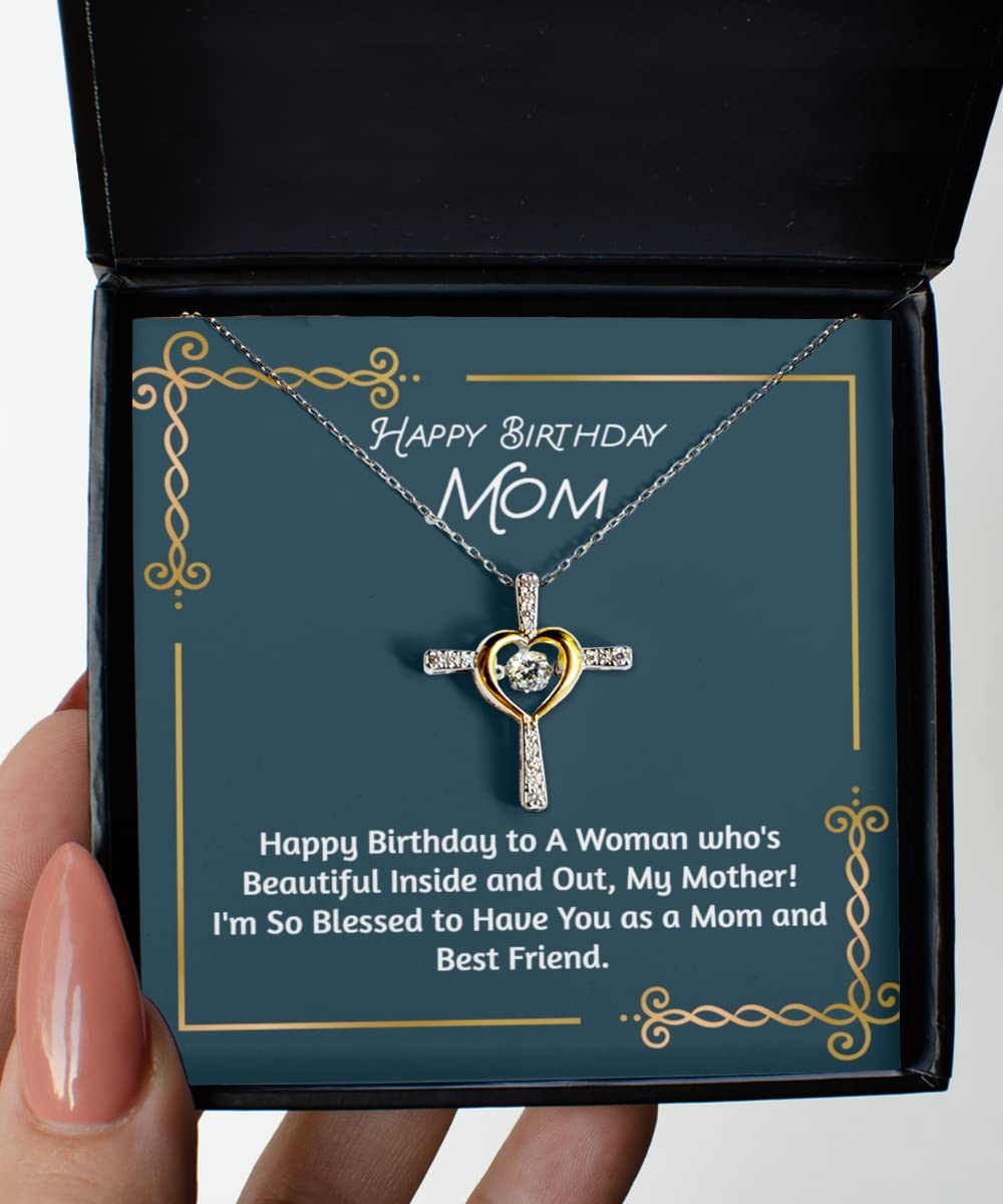 ZapBest Cross Dancing Necklace for Mom - Elegant Birthday Gift from Son or Daughter - Perfect for Mother's Day, Christmas & Special Occasions