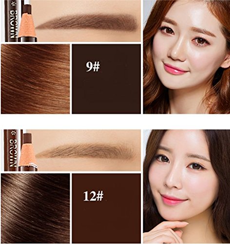 WOIWO 5-Piece Eyebrow Pencil Set - Ultra Fine Sharpening, Waterproof & Sweatproof Eyebrow Makeup Kit with Brush | Perfect for Daily Makeup, Salon Use & Travel Beauty Essentials