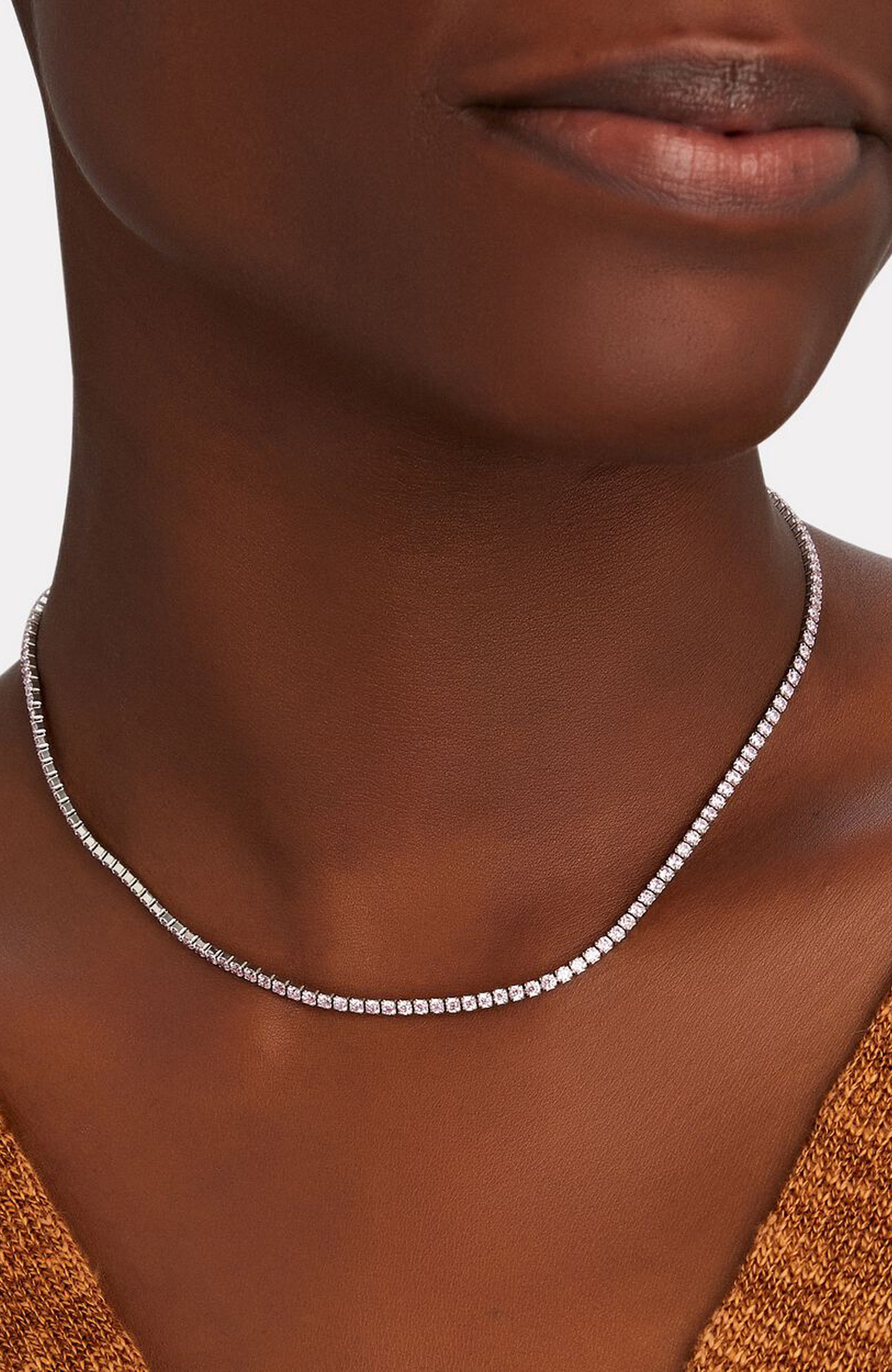 Tennis Necklace for Women - Elegant Diamond-Cut Cubic Zirconia Tennis Chain | Perfect for Weddings, Parties & Everyday Glamour