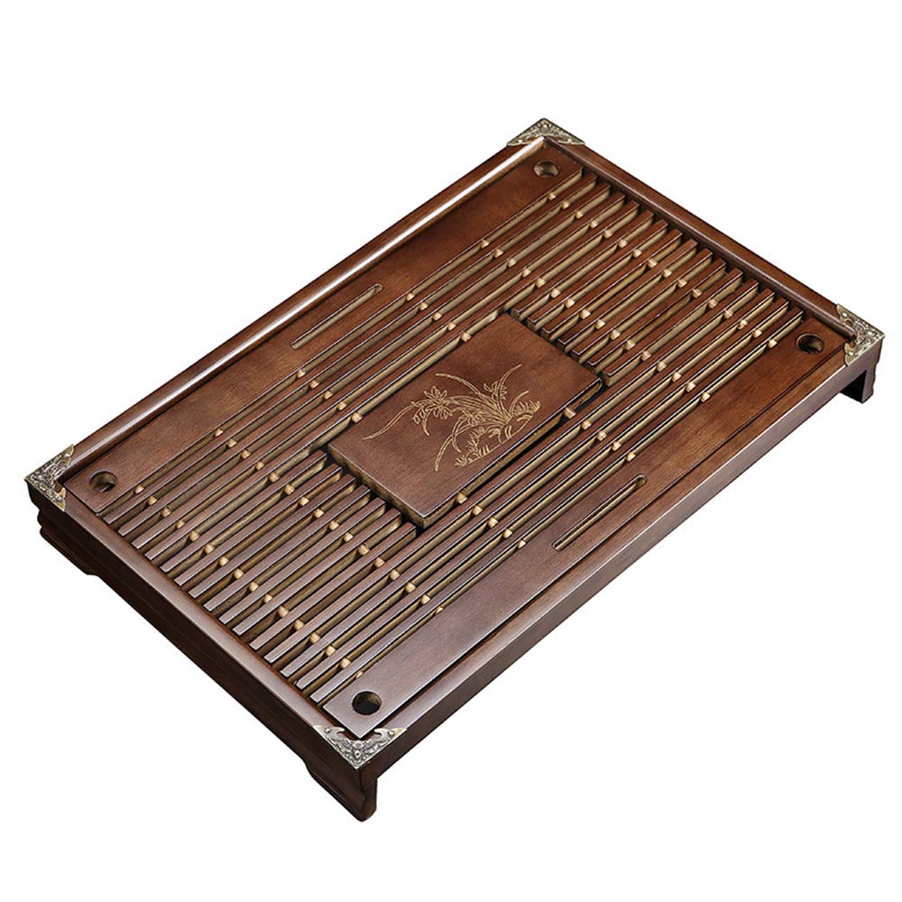 Premium Solid Wood Tea Set Tray with Drainage & Storage Drawer - Waterproof Tea Ceremony Tray for Home, Office, Restaurant & Reception Rooms - Perfect for Tea Parties, Zen Decor & Asian Tea Culture Enthusiasts