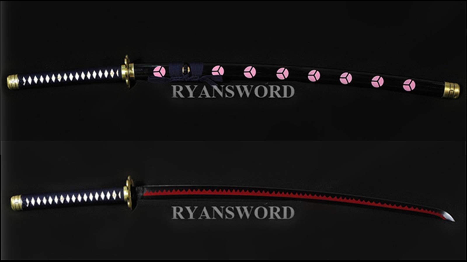 Shusui Sword - One Piece Anime Roronoa Zoro Katana with Folded Steel Blade, Full Tang, Sharp Edge - Perfect for Cosplay, Collection & Martial Arts Training