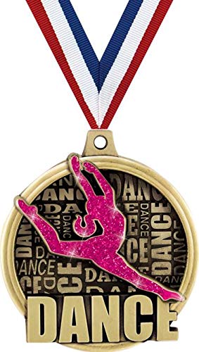 Custom Dance Medals 2 Inch - Personalized Engraved Awards with Free Neck Ribbon - Perfect for Dance Competitions, Recitals & Ballet Performances