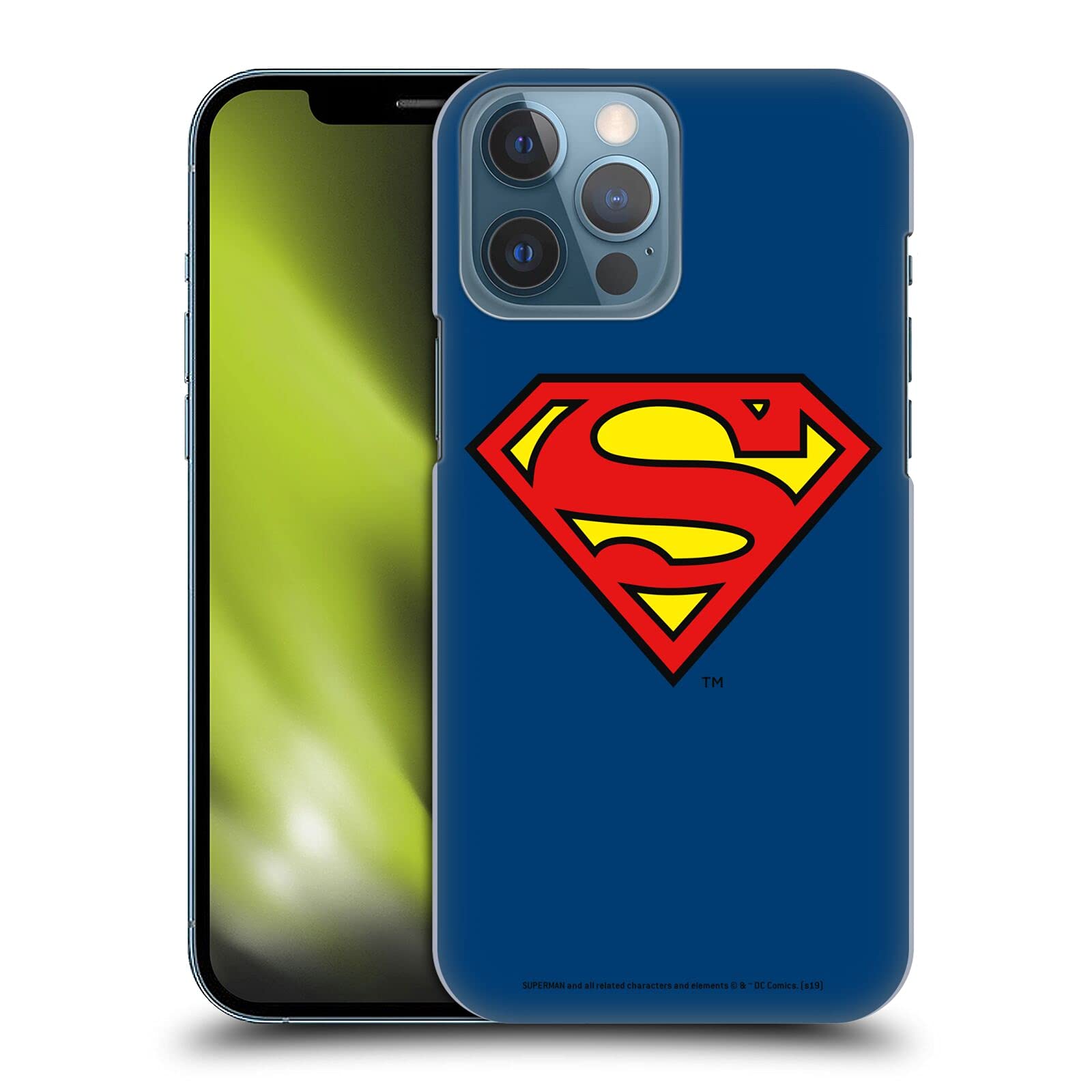 Officially Licensed Superman DC Comics Hard Back Case for Apple iPhone 13 Pro Max - Durable Protection with Classic Logos | Perfect for Superhero Fans & Everyday Use