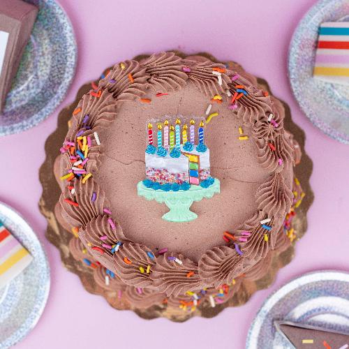 Slice, Slice Baby Birthday Cake Brooch Pin - Fun Birthday Party Accessory by Lipstick & Chrome x Club Eggie - Perfect for Birthday Outfits, Cake Decorations & Gift Giving