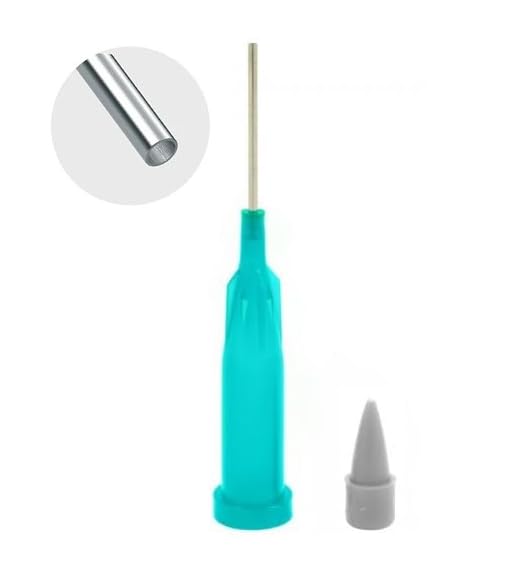 100 Pack 19G Low Viscosity Disposable Tube Tips with Gray Plugs - Perfect for Laboratory, Medical, and Scientific Applications