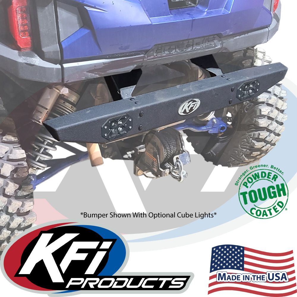 Polaris General Rear Formed Bumper KFI - Heavy Duty ATV/UTV Bumper Replacement for Off-Road Protection - Perfect for Trail Riding, Hunting & Farm Work