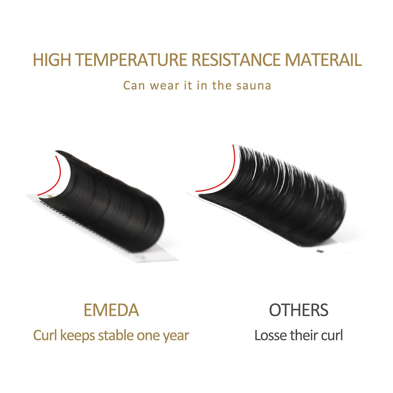 EMEDA Volume Lash Extensions - C Curl 0.07 13mm Self-Fanning Eyelashes for Fast Blooming (2D-10D) | Professional Salon Quality | Perfect for Bridal, Party & Everyday Glam Makeup Looks