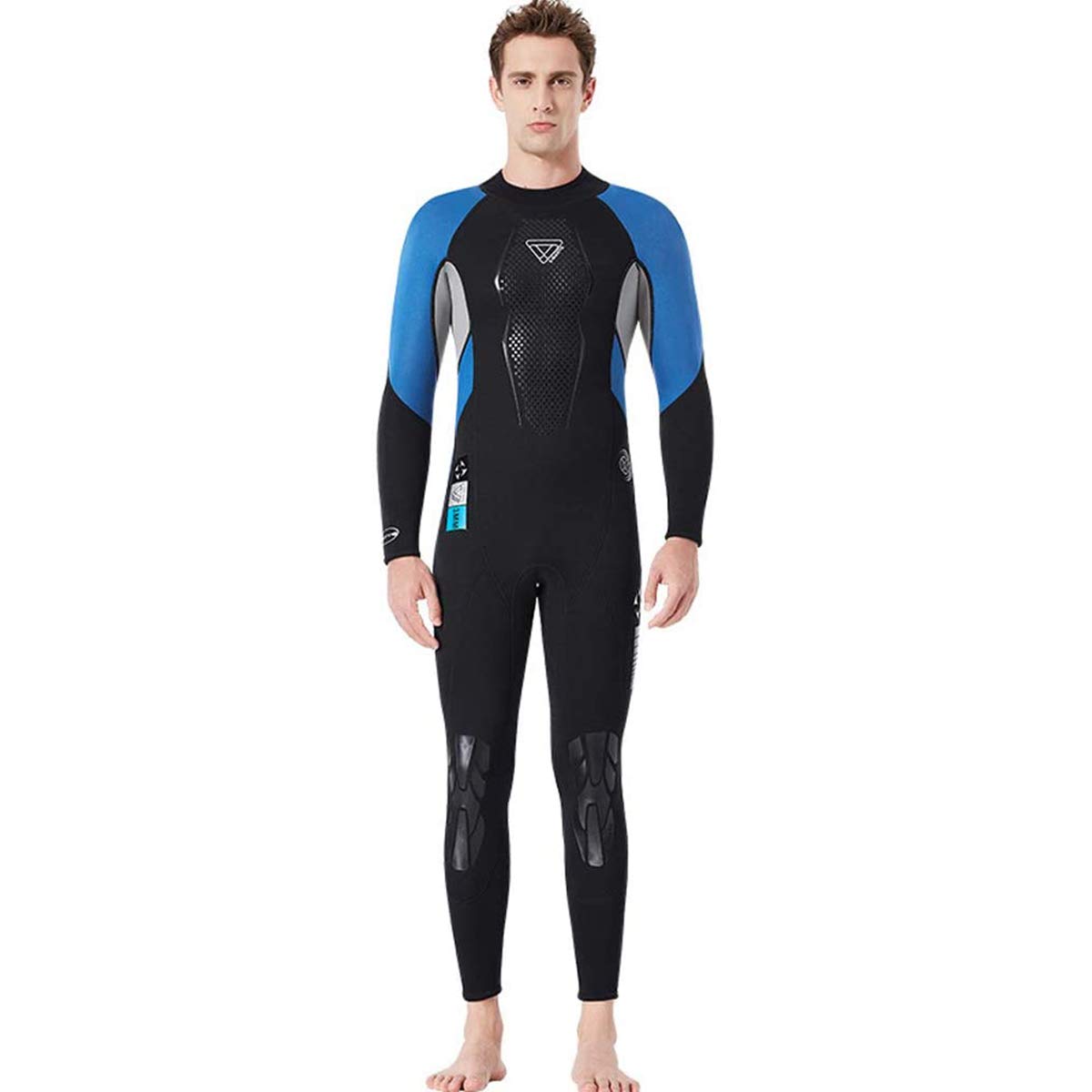 3MM Men's Wetsuit - Long Sleeve Back Zip Full Body Diving Suit for Snorkeling & Scuba - Waterproof Thermal Swimsuit for Women & Men - Perfect for Ocean Adventures, Surfing, and Cold Water Swimming