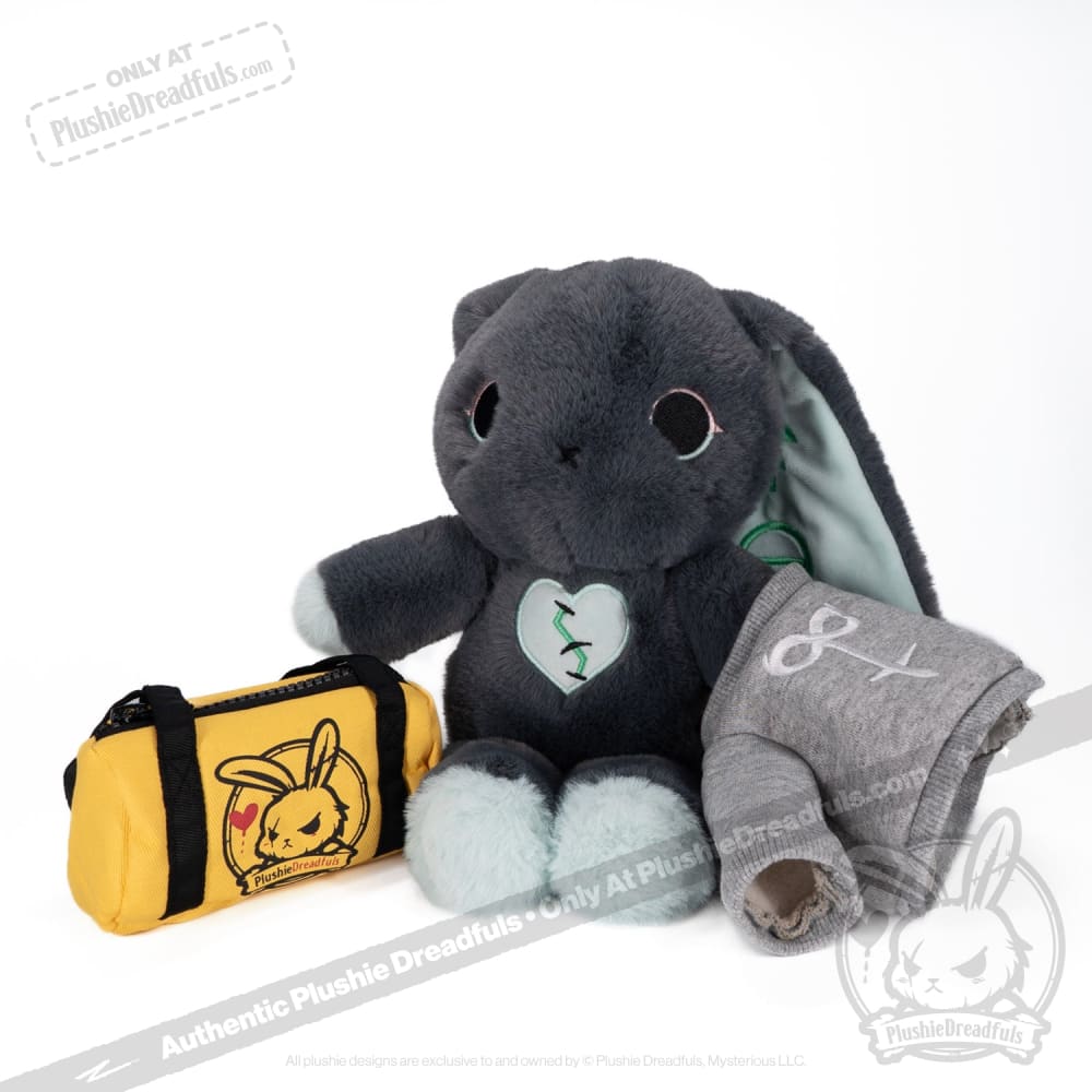 Plushie Dreadfuls Trust Issues Bunny Grey Edition - Soft Stuffed Animal Toy for Anxiety Relief & Emotional Support | Perfect for Therapy, Gifts, and Home Decor