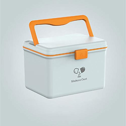 Portable Family First Aid Kit - Compact Medicine Storage Box for Home, Travel & Emergency - Organize Pills, Bandages & Medical Supplies (Size M) - Perfect for Home Use, Camping & Outdoor Activities