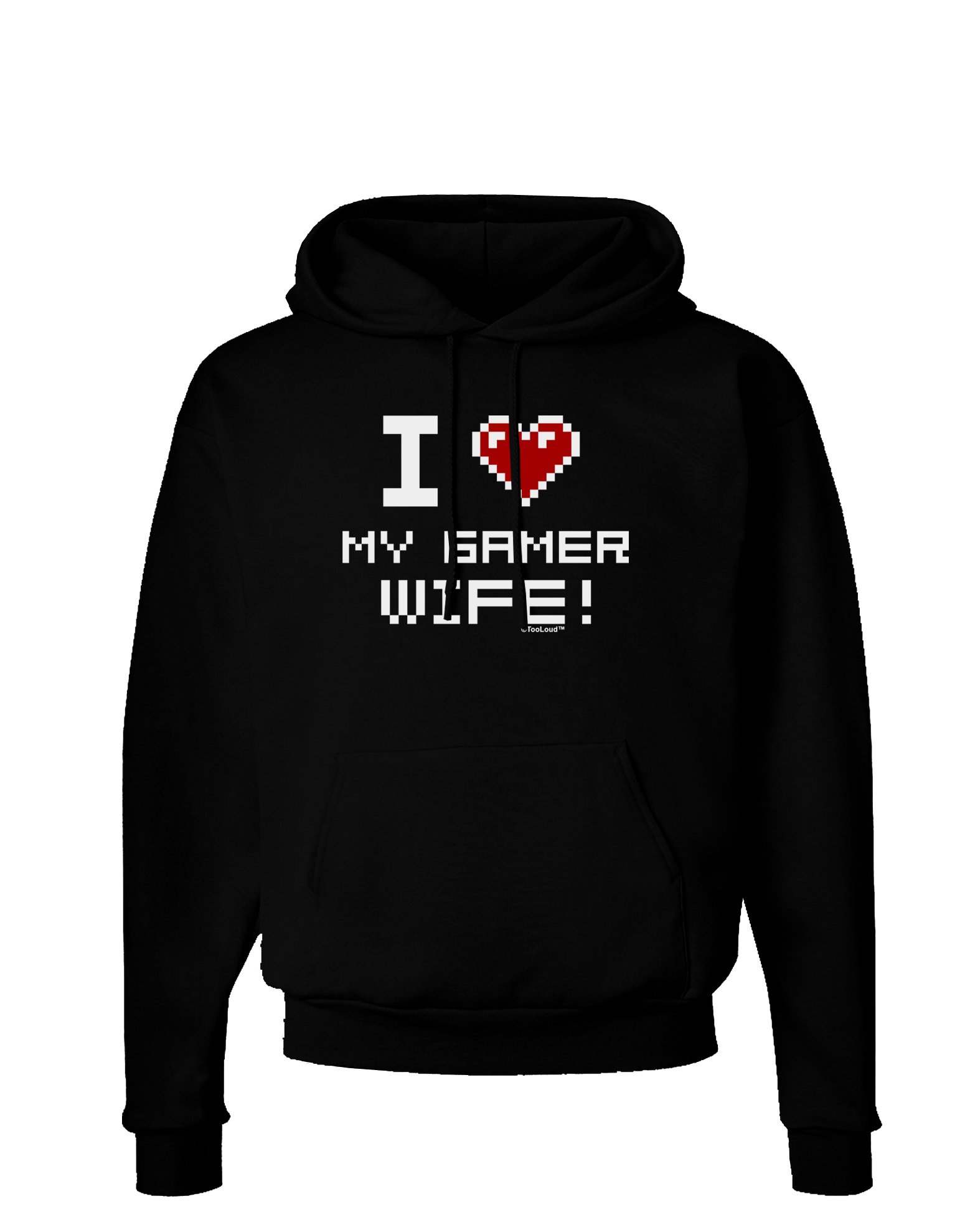 I Heart My Gamer Wife Dark Hoodie Sweatshirt - Comfortable Gaming Apparel for Couples - Perfect for Gaming Nights & Esports Events