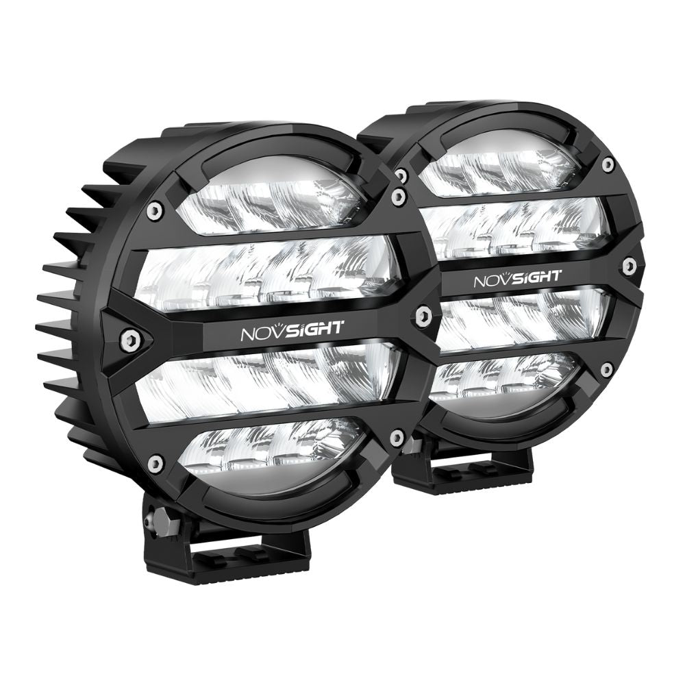 7 Inch LED Pod Round Lights - Rock Series - Waterproof Off-Road Lighting for Trucks, Jeeps, ATVs - Perfect for Night Driving, Camping & Outdoor Adventures