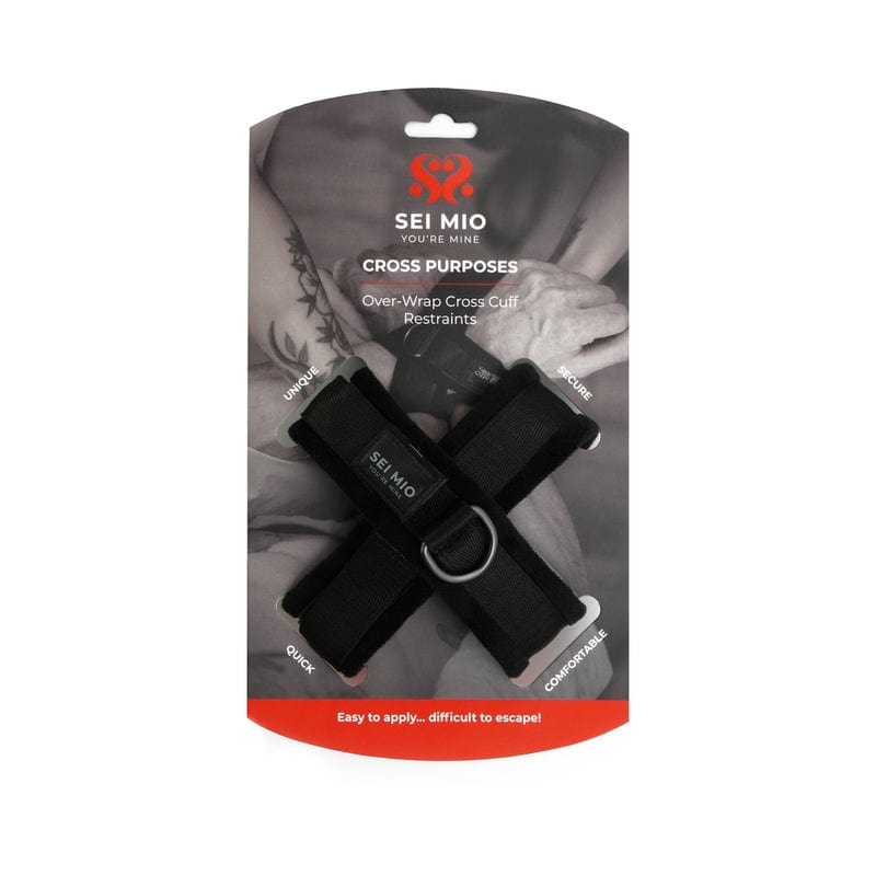 SEI MIO Cross Purposes Over Wrap Cuffs - Stylish Adjustable Wrist Cuffs for Women | Perfect for Gothic, Punk, and Cosplay Fashion Accessories