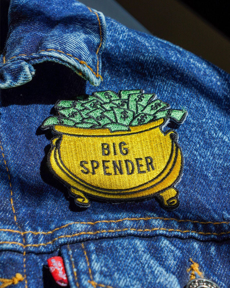 Big Spender Patch - Premium Embroidered Iron-On Patch for Jackets, Hats & Bags | Perfect for DIY Customization, Gifts & Fashion Accessories