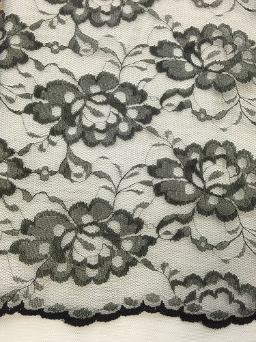 60-Inch Wide Black Galloon Lace - Premium Decorative Trim for Wedding Dresses, Home Decor & DIY Crafts