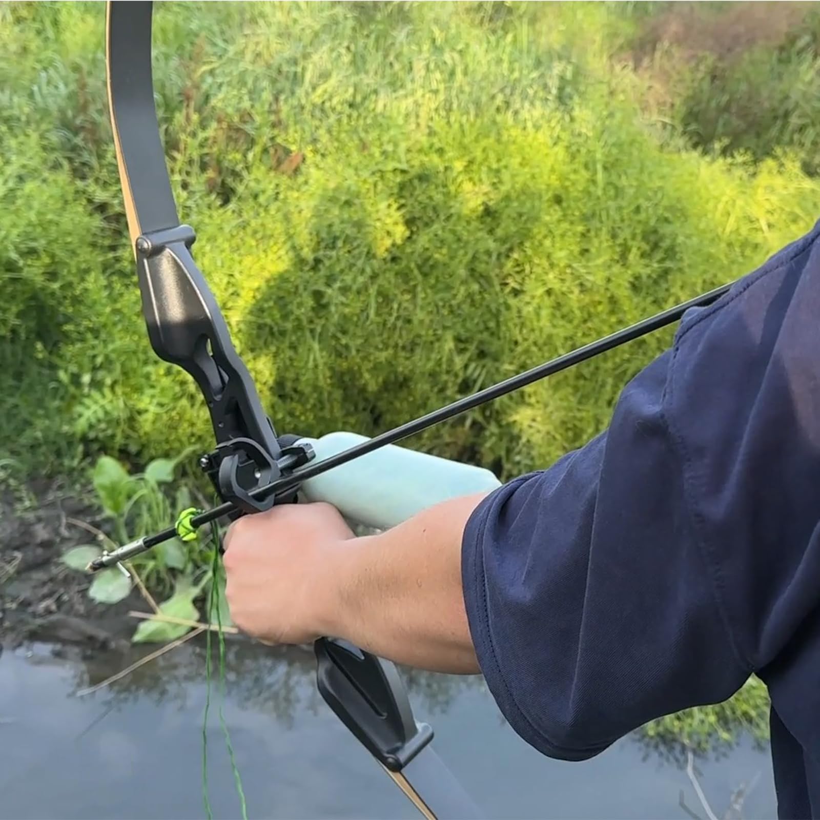 SOPOGER 45lbs Recurve Bowfishing Bow Kit for Adults - Powerful Bow Fishing Combos with Durable Reels & Detailed Instructions - Perfect for Big Fish Hunting in Lakes, Rivers, and Outdoor Adventures