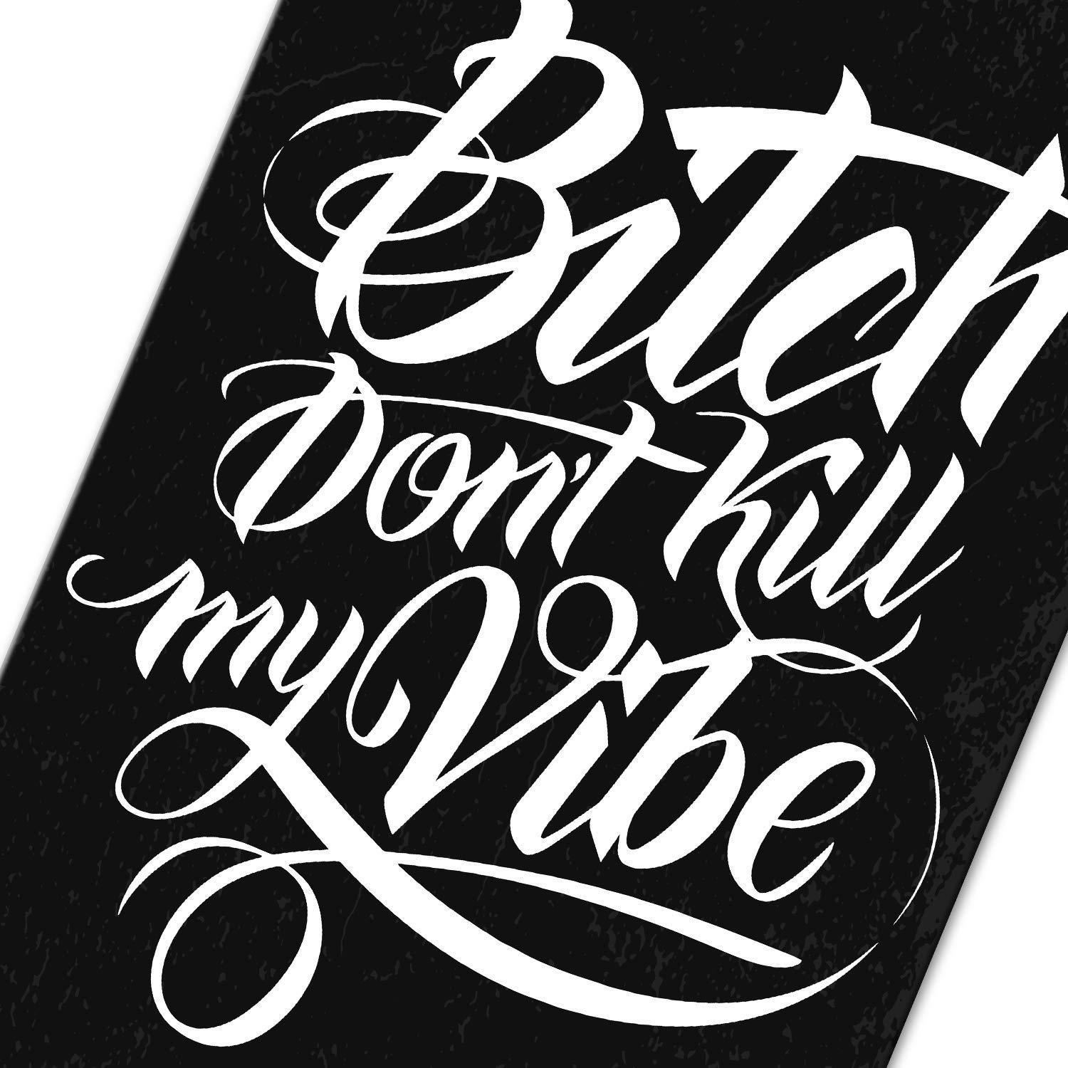 Funny Sarcastic Wall Decor Tin Sign - 'Don't Kill My Vibe' Retro Metal Plaque for Office, Home, Classroom & Bathroom - 8x12 Inch - Perfect for Man Cave, Bar, Dorm & Gift Giving