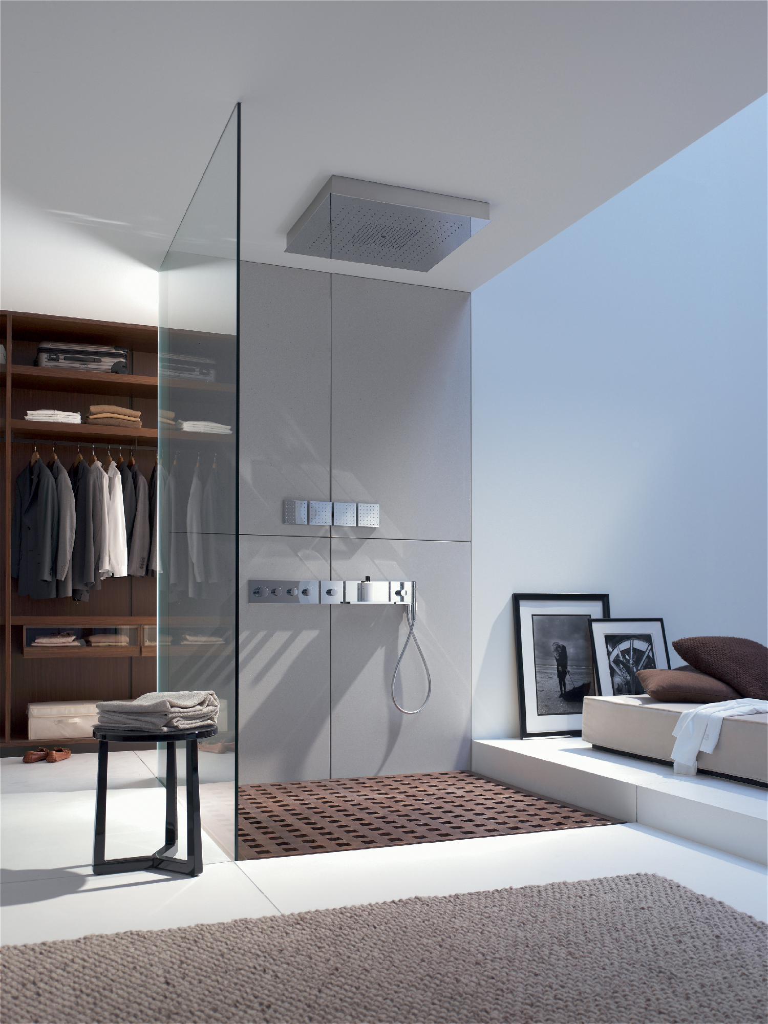 AXOR Chrome 28491001 5-Square Body Spray - Premium Bathroom Fixture for Modern & Luxury Home Decor