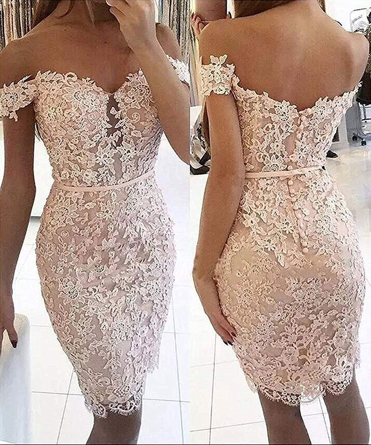 Elegant Short Lace Mermaid Homecoming Dress for Women - Formal Prom Evening Gown for Parties, Dances & Special Occasions