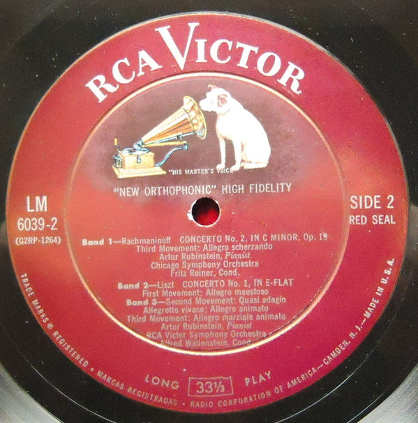 Arthur Rubinstein, Fritz Reiner & Chicago Symphony Orchestra - Grieg, Liszt, Rachmaninoff Piano Concertos (2xLP Vinyl Album, Mono, NM/M) | Classical Music Collectors Edition for Home Listening & Gift Giving
