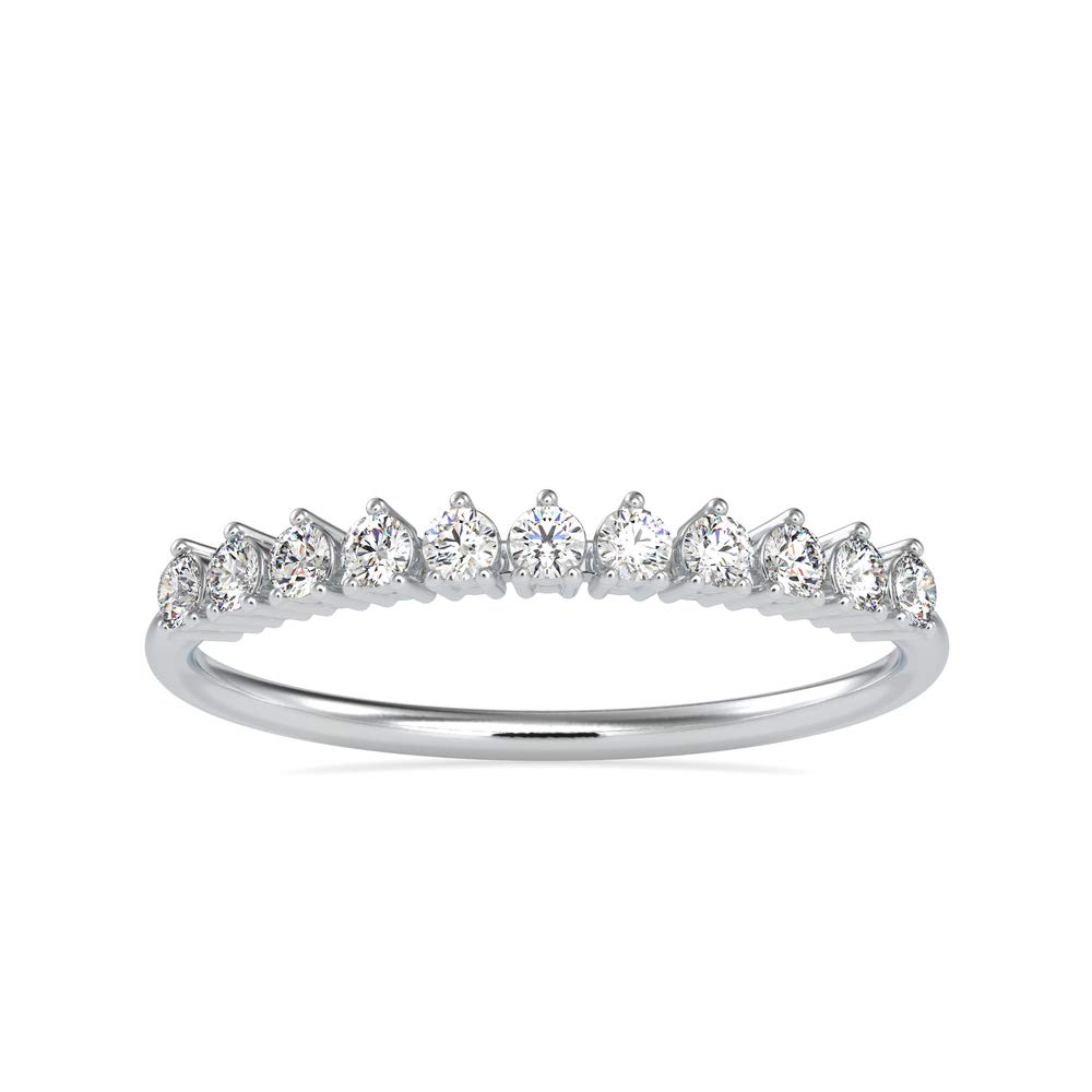14K White/Yellow/Rose Gold Diamond Wedding Band for Women - 0.24 Ct Round Natural Diamond Bridal Ring | Promise Ring | Anniversary Ring (IJ-SI) | Perfect for Engagements, Weddings & Romantic Gifts