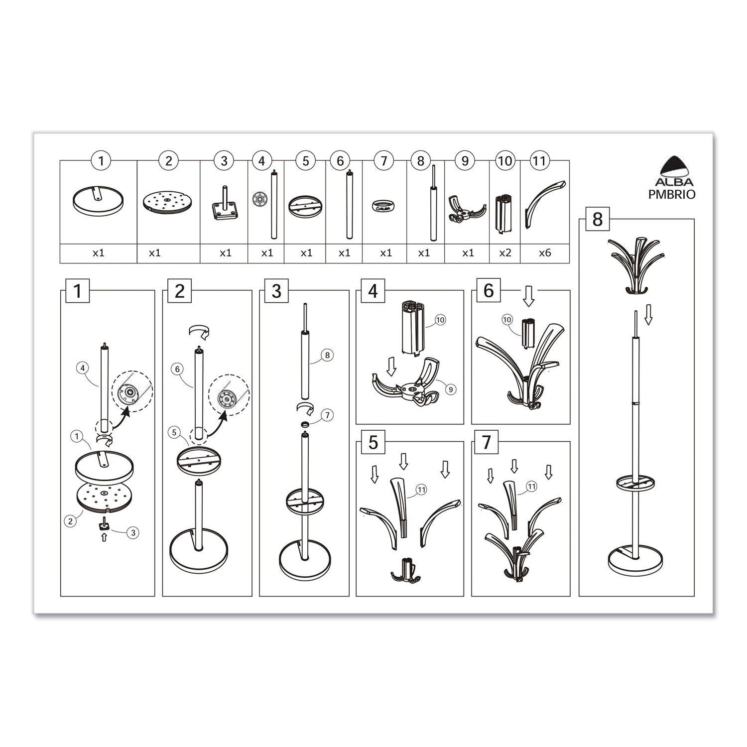 Alba™ Brio Coat Stand - 13.75