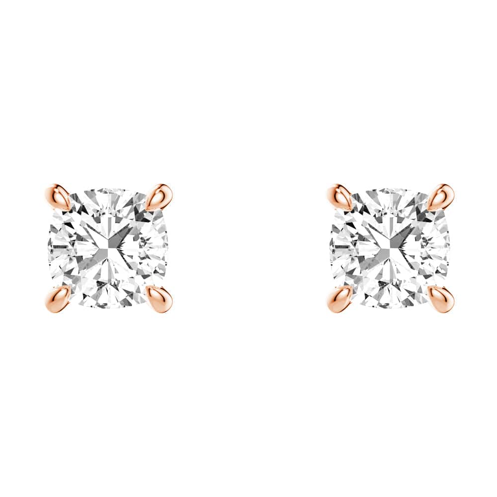 1 CT Cushion Cut Moissanite Stud Earrings for Women - Hypoallergenic 925 Sterling Silver Earrings for Everyday Wear & Special Occasions