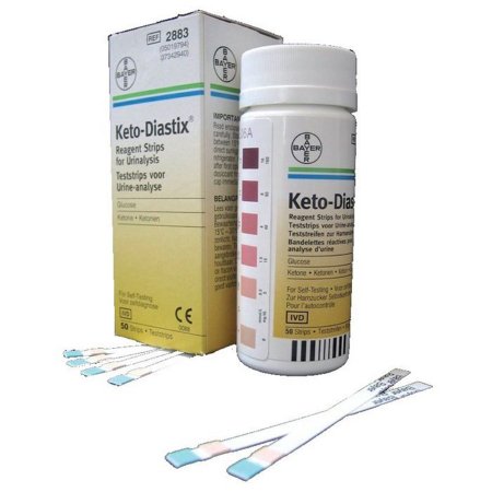Bayer Keto Diastix Reagent Strips for Glucose & Ketone Testing - Home Urine Analysis Kit for Ketogenic Diet, Diabetes Monitoring & Weight Loss Tracking